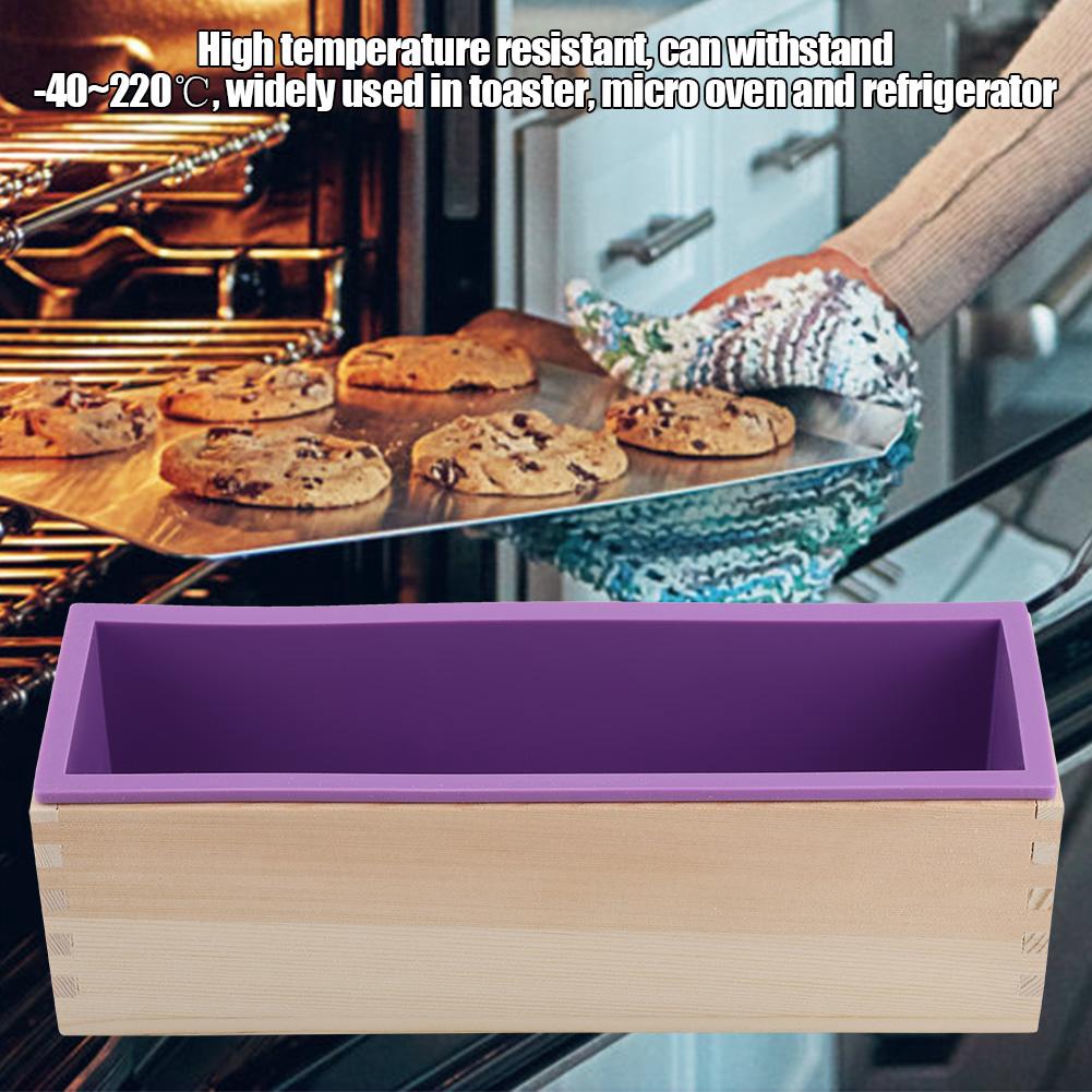 Rectangular DIY Silicone Soap Mold Wood Wooden Box mold Cake Mold ...