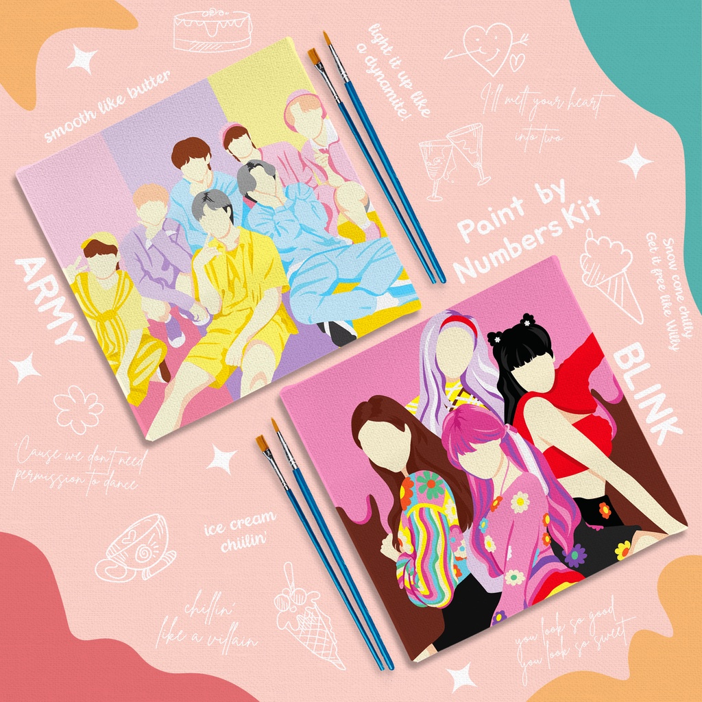 Custom Paint by Number kit Canvas with Wooden Frame Shopee Philippines