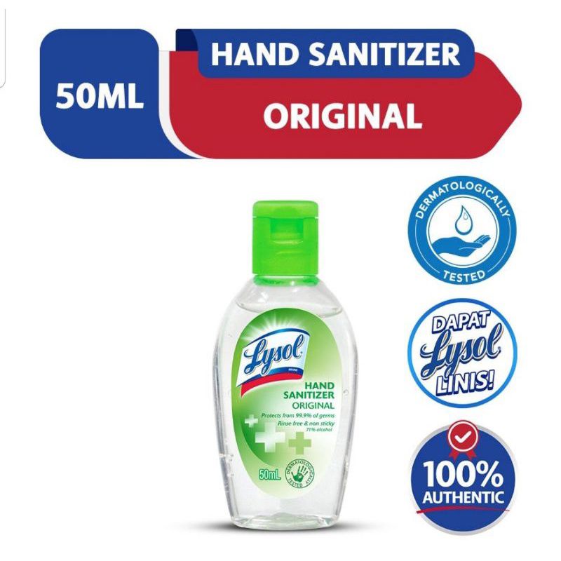 Lysol Hand Sanitizer Original 50ml Protects Against COVID 19 Viruses   9d1f023c45df7a0edda6eb297d0ded78