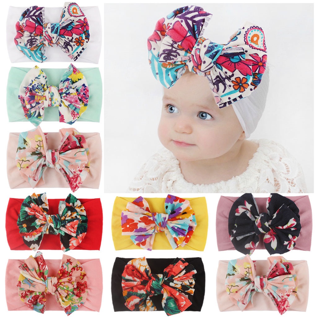 Baby Girl Headband Infant Headwear Girls Rabbit Bunny Ear Bowknot ...
