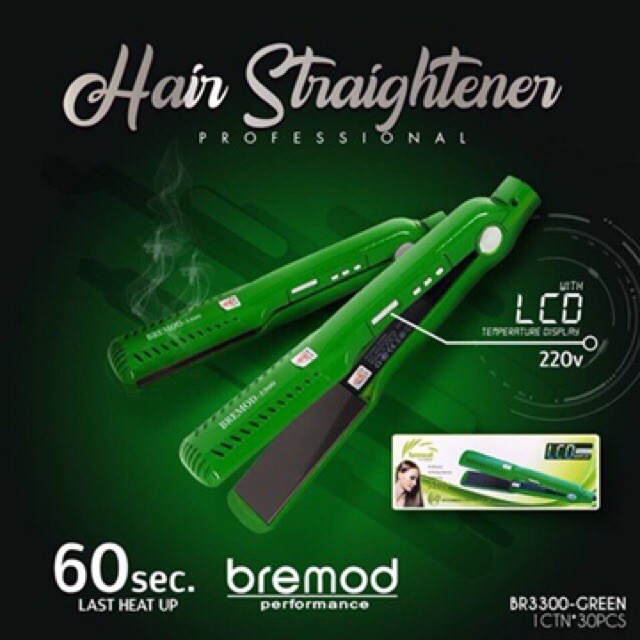 3300 Bremod Flat Iron Green or Black or Pink Model 3300 220 degrees celcius Salon Professional Use Shopee Philippines