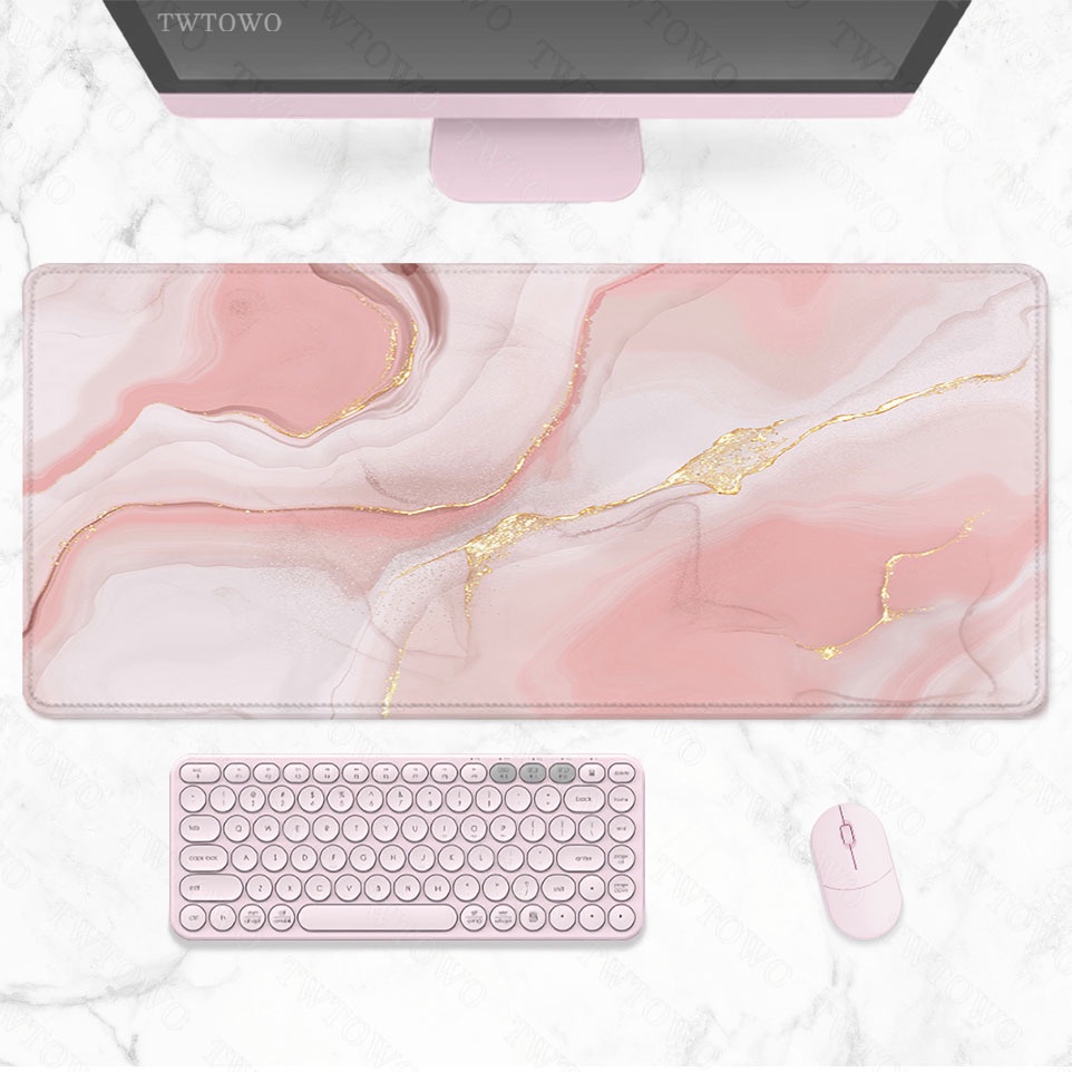 Pink Marble Mouse Pad Gamer XL Custom Home Large Mousepad XXL Keyboard