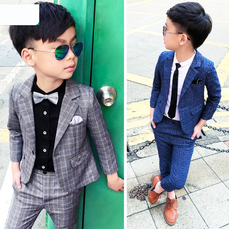 Kids Blazers Formal School Suits for Wedding 2020 Boys Plaid Blazer Pants 2pcs Tuxedo Kid Prom Party Dress Clothing Sets Shopee Philippines