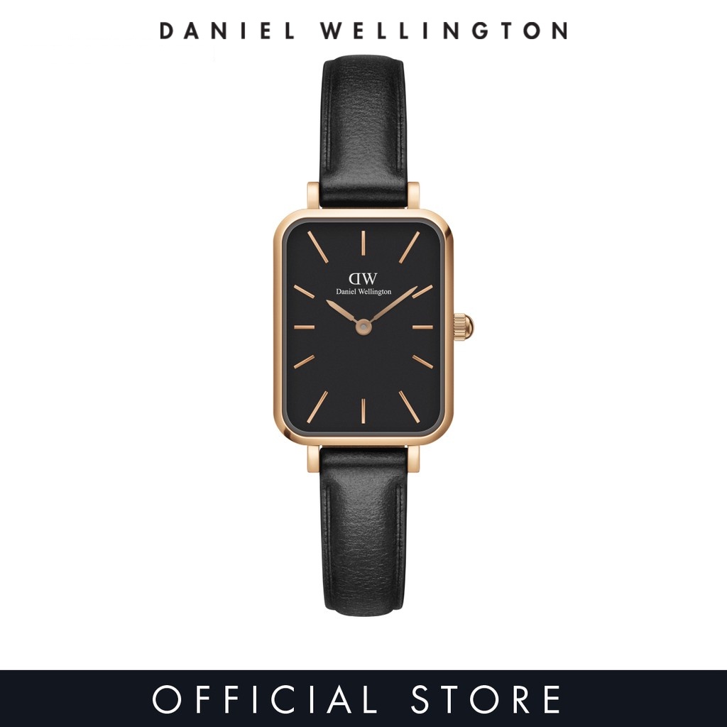 2 Years Warranty Daniel Wellington Quadro Pressed Sheffield 20x26mm Rose Gold with Black Dial DW Watch for Women Leather Strap Women s Watch Fashion Watch Shopee Philippines