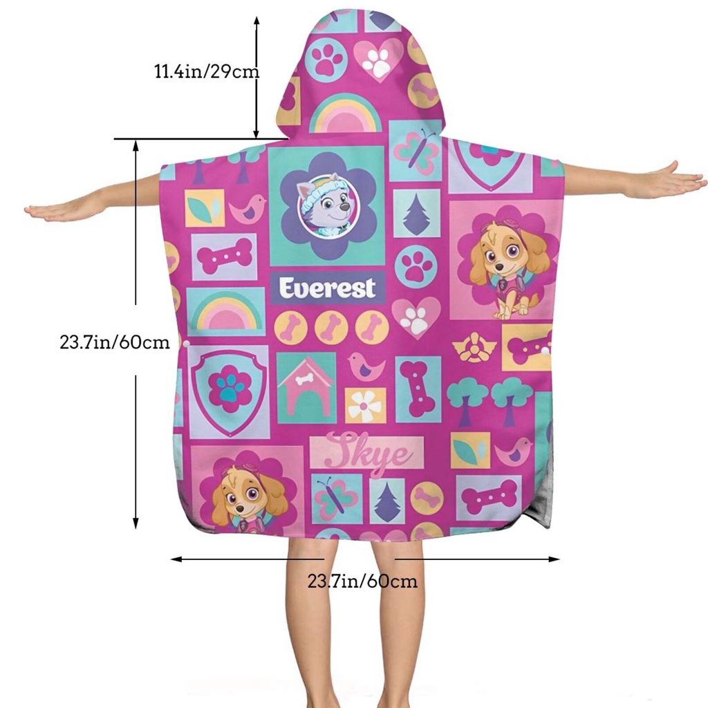Kids Hooded Bath Towel Baby Boys Girls Poncho Bathrobe Swimming Beach Towel AU
