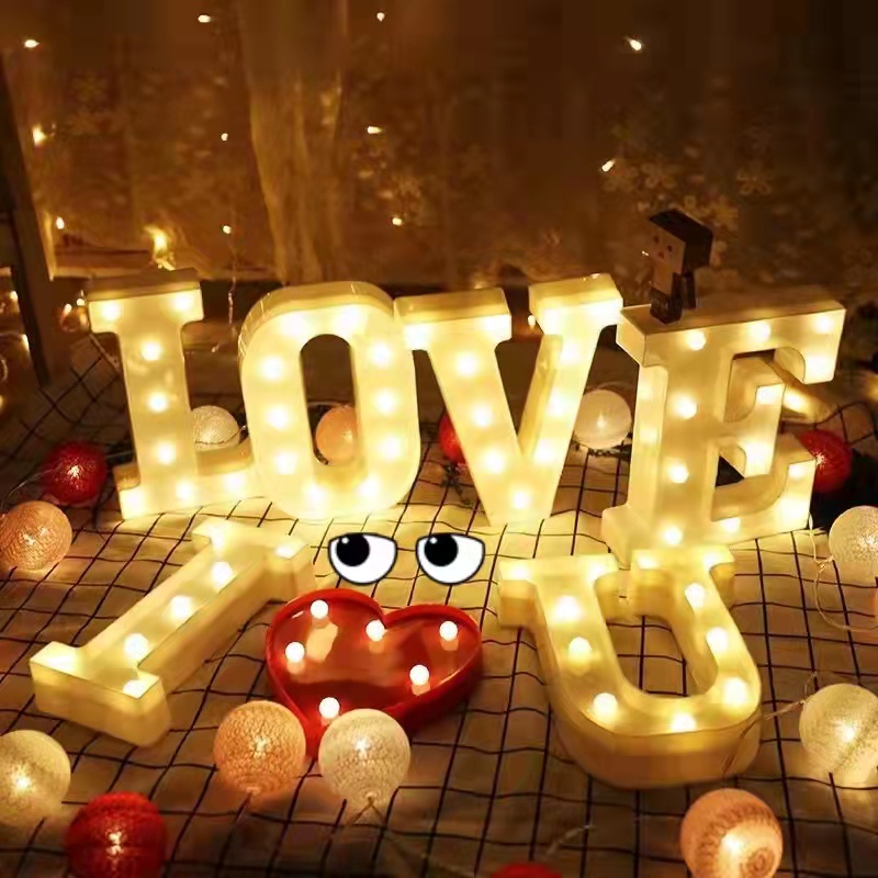 3D ALPHABETH LED LETTER LIGHT LED SIGN MINI | Shopee Philippines
