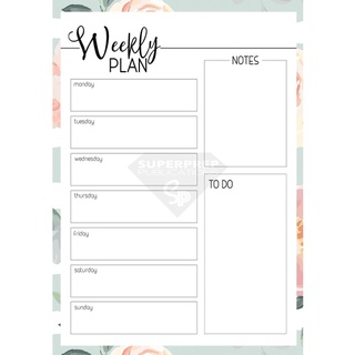 Weekly Daily Planner REUSABLE ERASABLE - A4 Size SUPERPREP Laminated ...