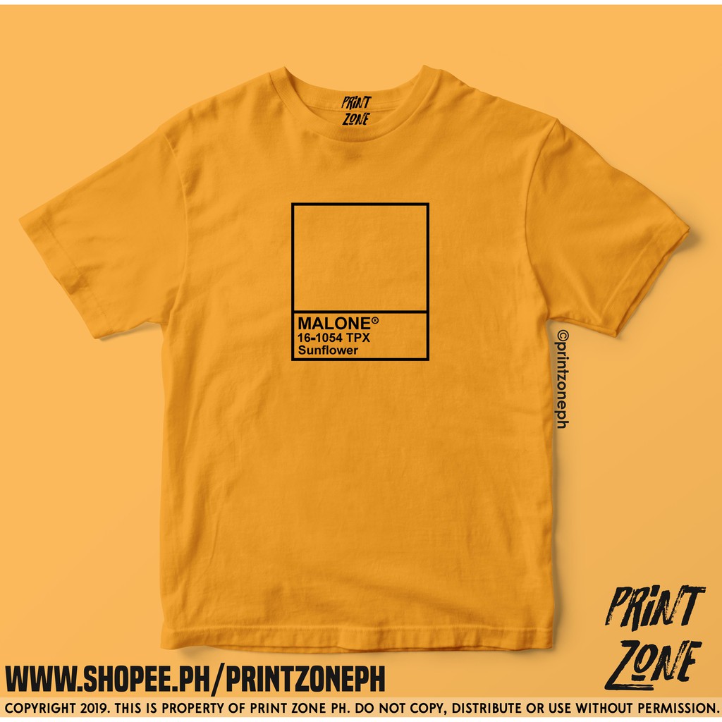 POST MALONE - PANTONE COLOR SHIRT - PRINT ZONE PH | Shopee Philippines