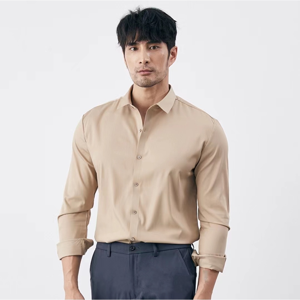 7 Colors HUILISHI Premium Quality Long Sleeve Business Shirt for Men Formal Polo Shopee Philippines