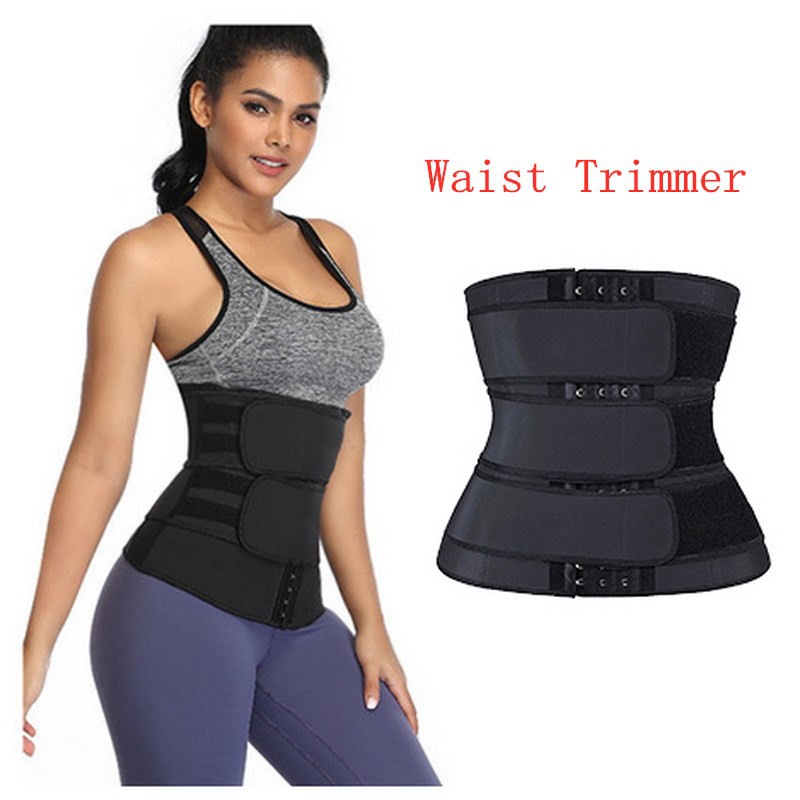 ◕⊕S-L Adjustable Waist Trimmer Body Shaper Slim Shaper Waist Trainer Corset  Sweat Belt Postnatal Sha