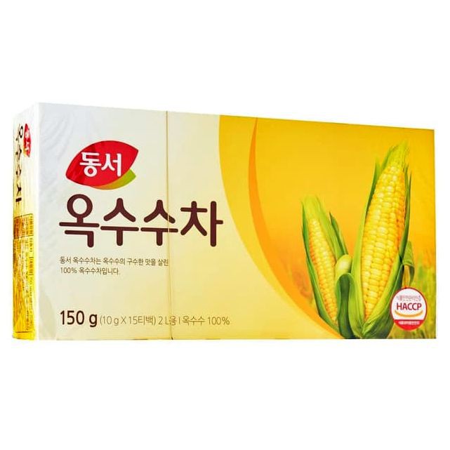 Korean DongSuh 100 Roasted Corn Tea 150g (10g x 15 Teabags) Shopee