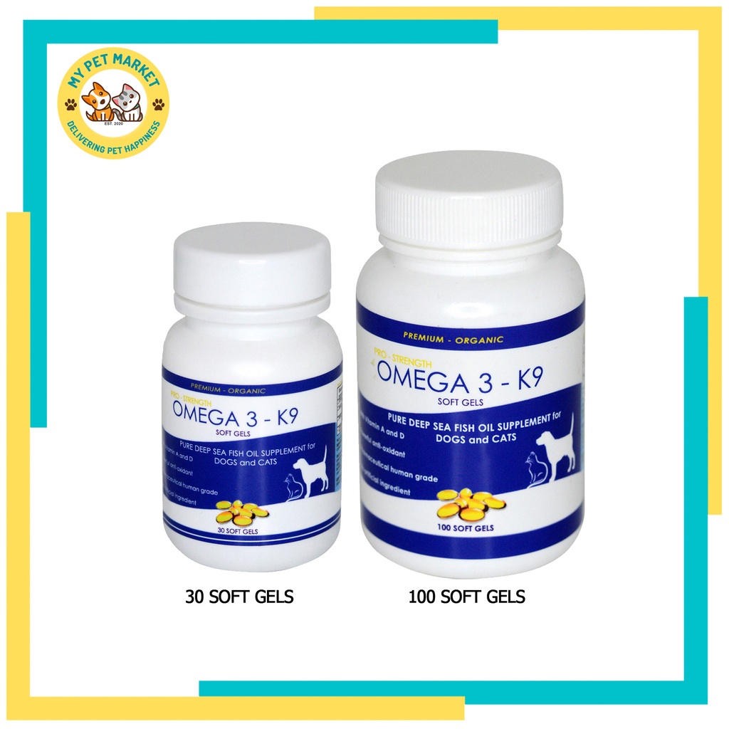 Omega 3 Fish Oil K9 Supplement for Dogs and Cats (Soft Gels) Shopee