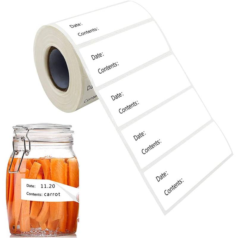 500pcs 7.5x2.5CM Self-Adhesive Frozen Food Storage Labels Roll Freezer ...