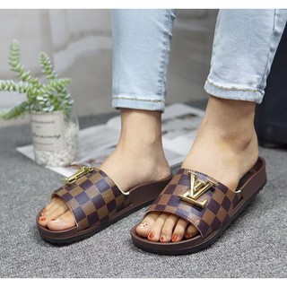 8051-14]On Sale Womens LV slippers Size(36-40) Louis Vuitton casual Sandals  for women COD