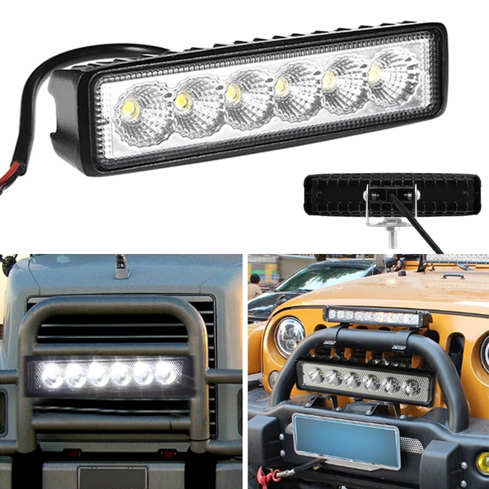 18w 6 LED Car LED Work Light DRL Spotlight High Bright Waterproof Auto ...