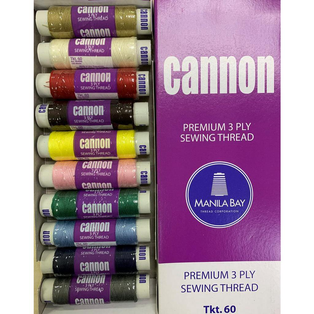 Cannon 3 ply 100 meters sewing thread (Fast Selling Shades) | Shopee ...