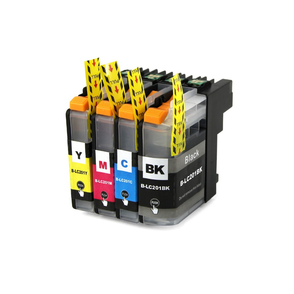 Full Ink 2 PCS Ink Cartridge LC201 for Brother MFC J460DW MFC J480DW