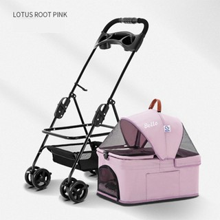 Luxury Pet Dog Cart Trolley Carrier Strollers Breathabletravel Outdoor  Pushchair Separation Four-wheeled Folding New