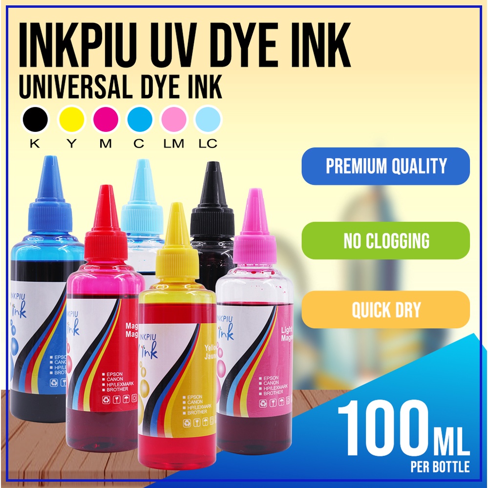 Inkpiu Uv Dye Ink Ml Universal Dye Ink Cyan Magenta Yellow