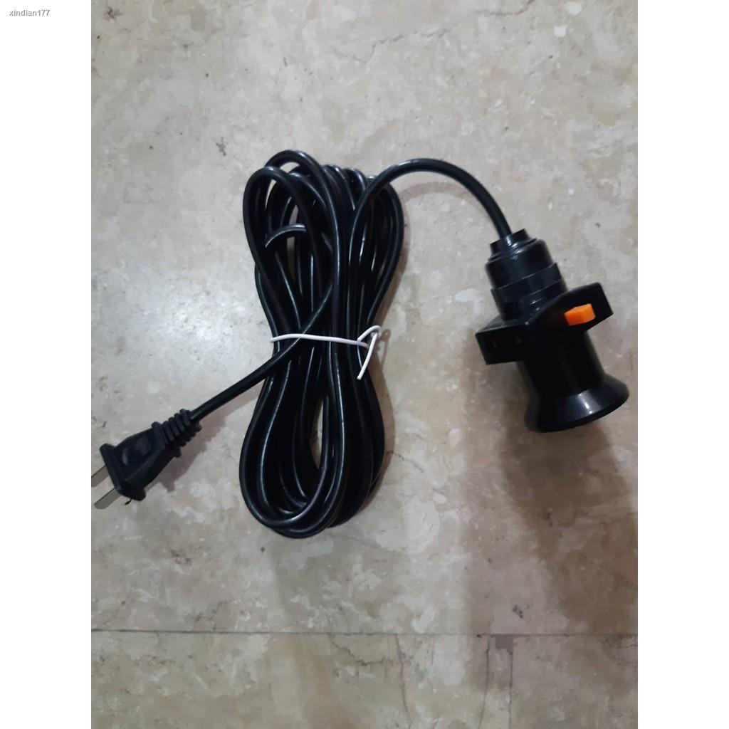 Lamp Socket Extension Cable / Hanging Receptacle with Wire and Plug Set