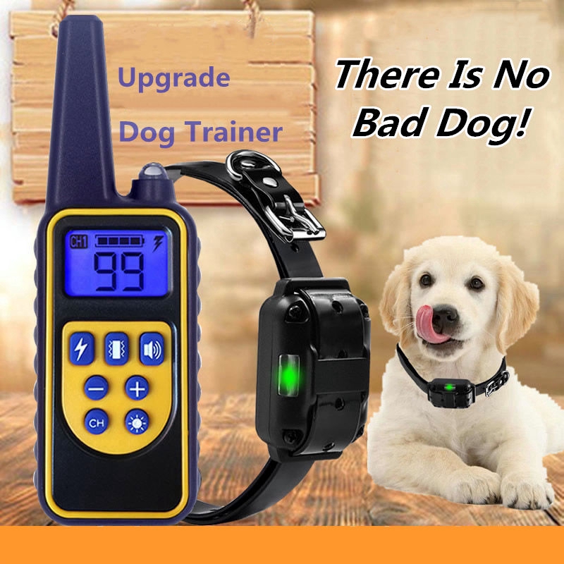 1000m Dog Electric Collar Waterproof Pet Remote Control Dog Training