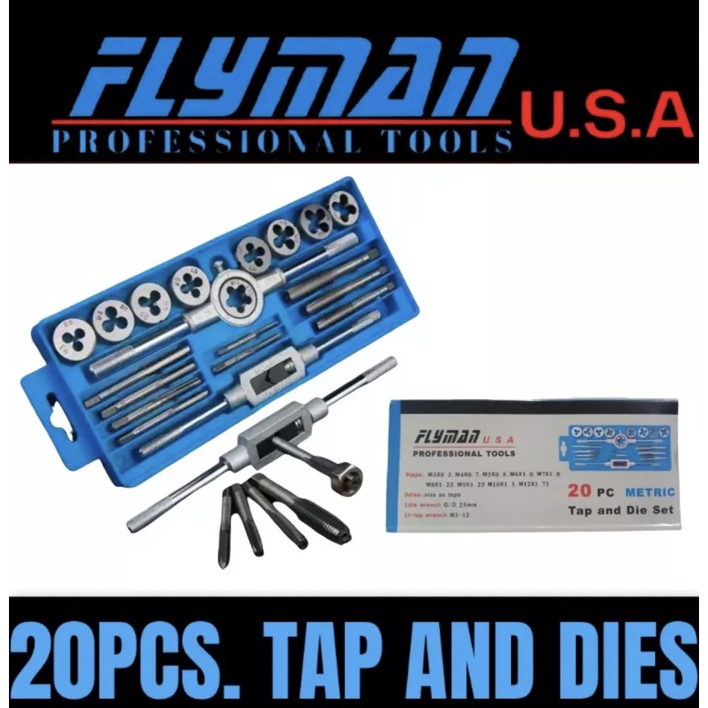Flyman 20pcs set tap and DIE SET | Shopee Philippines