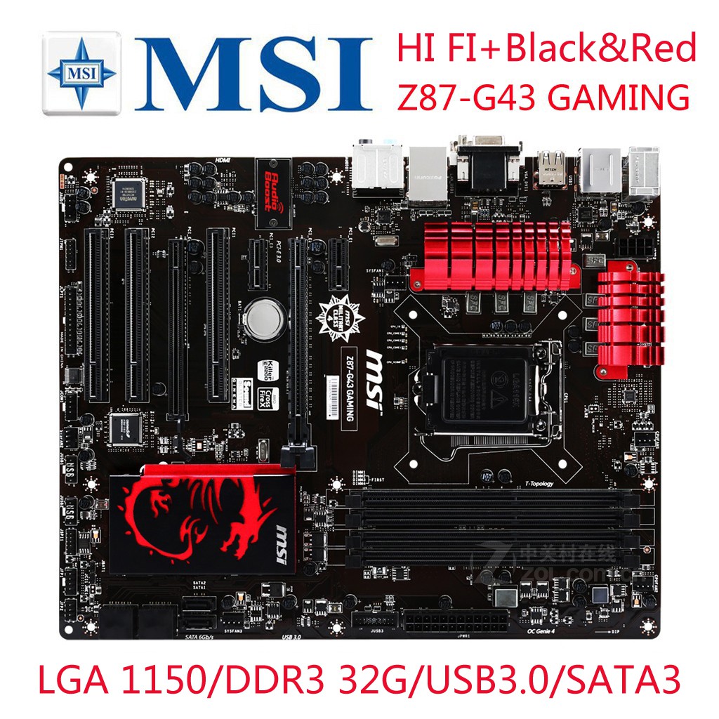 USED MSI Z87 G43 GAMING mainboard DDR3 LGA 1150 USB3.0 HDMI Z87 used Desktop motherboard Similar to H81 B85 H87 H97 Shopee Philippines