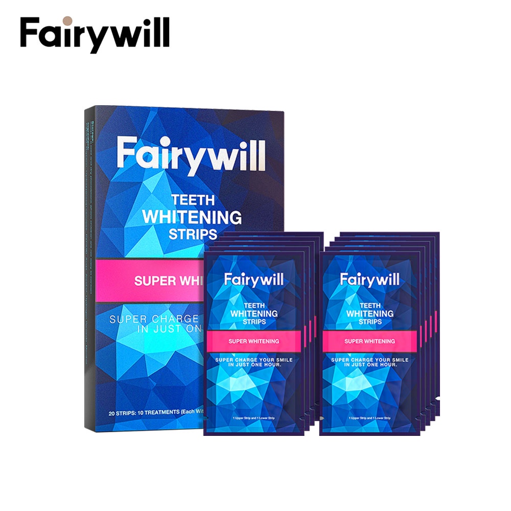 Fairywill 337 Teeth Whitening Gel Strips For Sensitive 20 Pcs Shopee