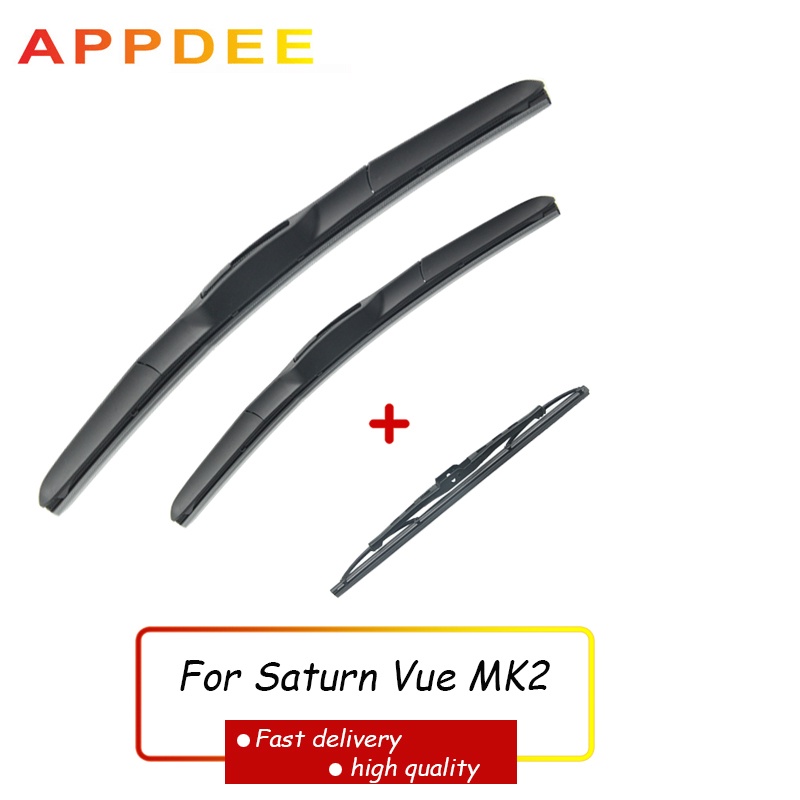 New Arrival APPDEE Wiper Front + Rear Wiper Blades Set Kit For Saturn