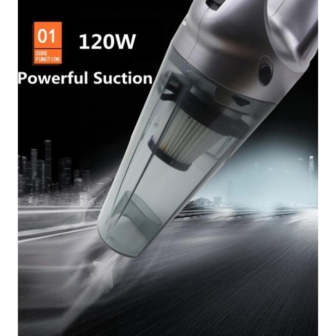 Vcm06 120W 12V Portable Wet Dry Car Vacuum Cleaner Gray Shopee
