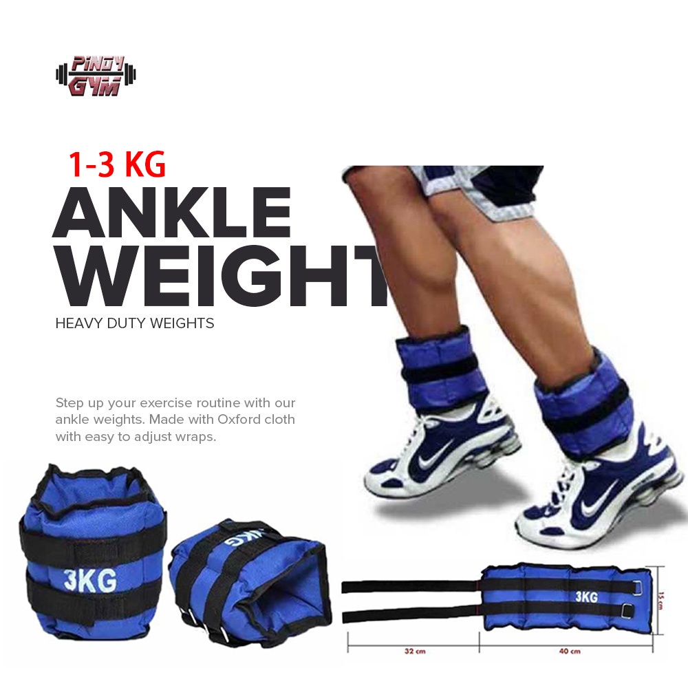 PinoyGym Pair Of Ankle Wrist Weights Velcro Locks Wearable Weights 1kg 1.5kg 2kg 3kg 4kg 5kg 6kg Shopee Philippines