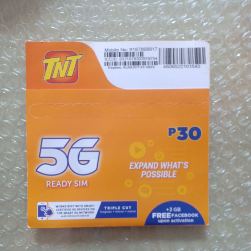 TNT 5G LTE Tricut Prepaid SIM card | Shopee Philippines