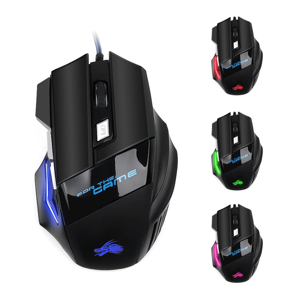 LED Optical Gamer Mouse USB Wired Gaming Mouse 6 Buttons Gamer Computer ...