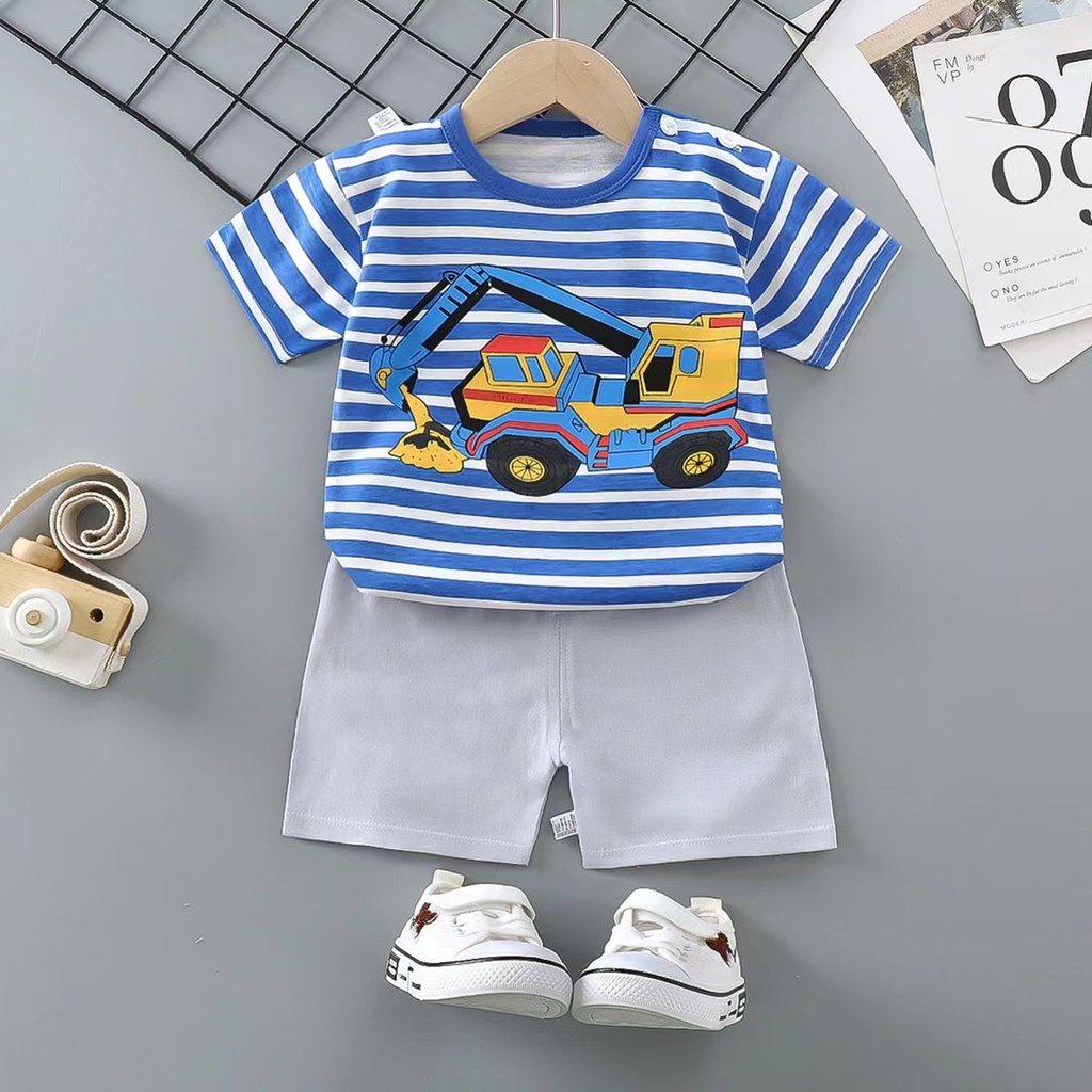 0-6yrs Baby kids terno for boy girl T-shirt w/shorts | Shopee Philippines
