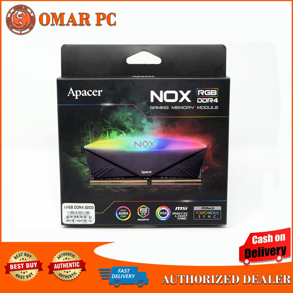 Apacer NOX RGB DDR4 16GB RAM 3200Mhz Single stick