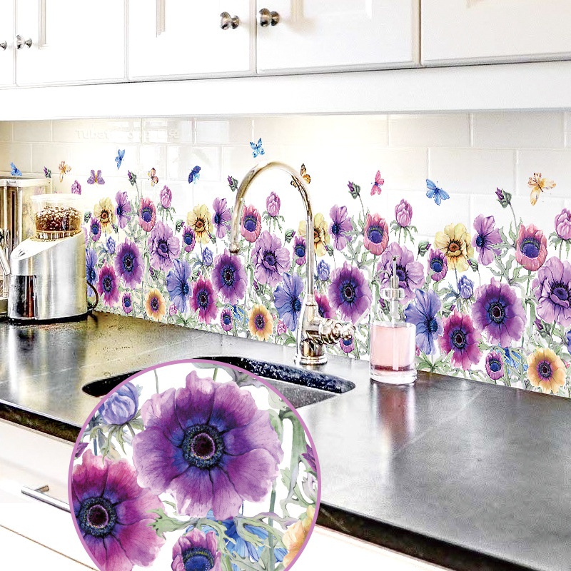 Home Decal Living Room Bedroom Wall Art Self-adhesive Sticker Purple ...