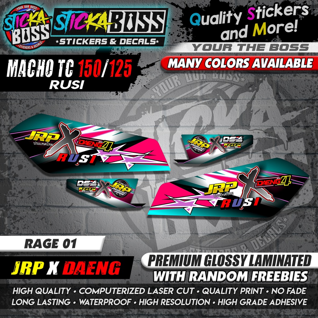 Rusi Macho Tc 150 125 Rage Edition Jrp X Daeng 【with Freebies