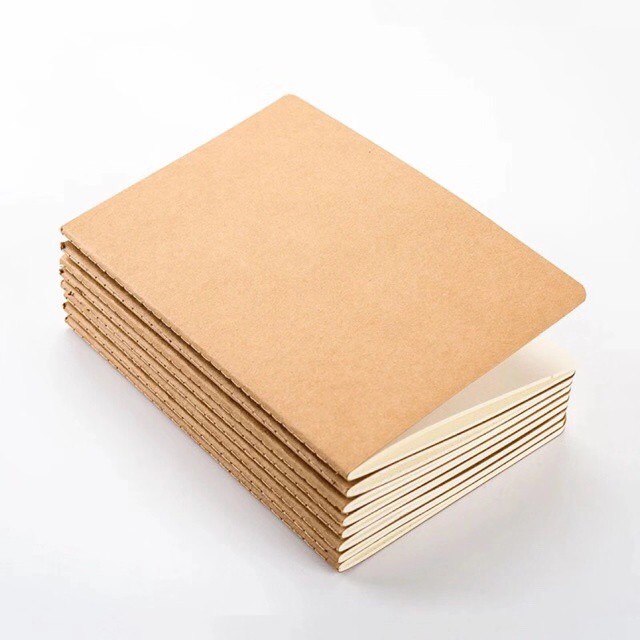 kraft craft plain，blank，grid，dotted A5 notebook | Shopee Philippines