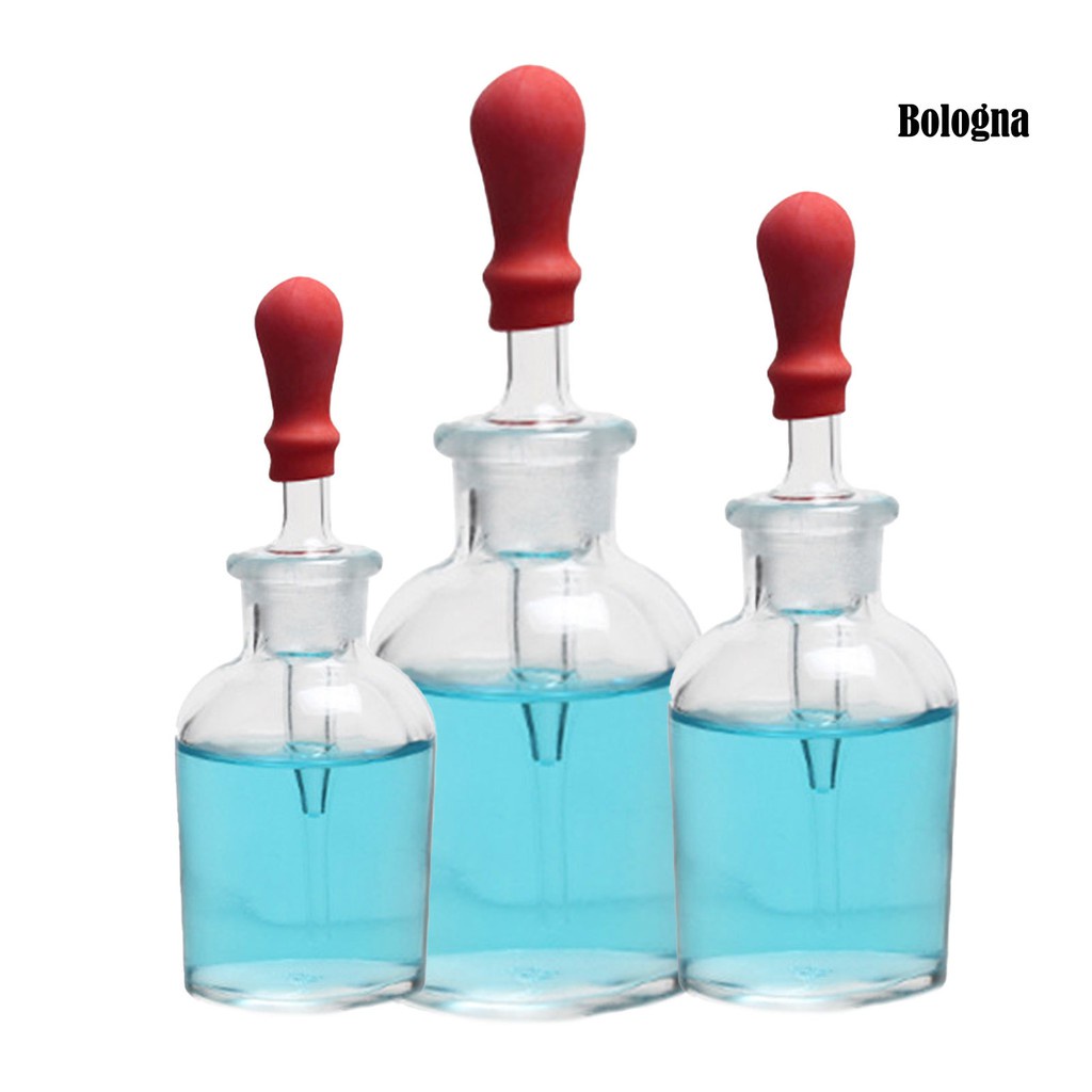 LBT 30/60/125ml Glass Dropper Pipette Bottle Transparent Lab Dropping