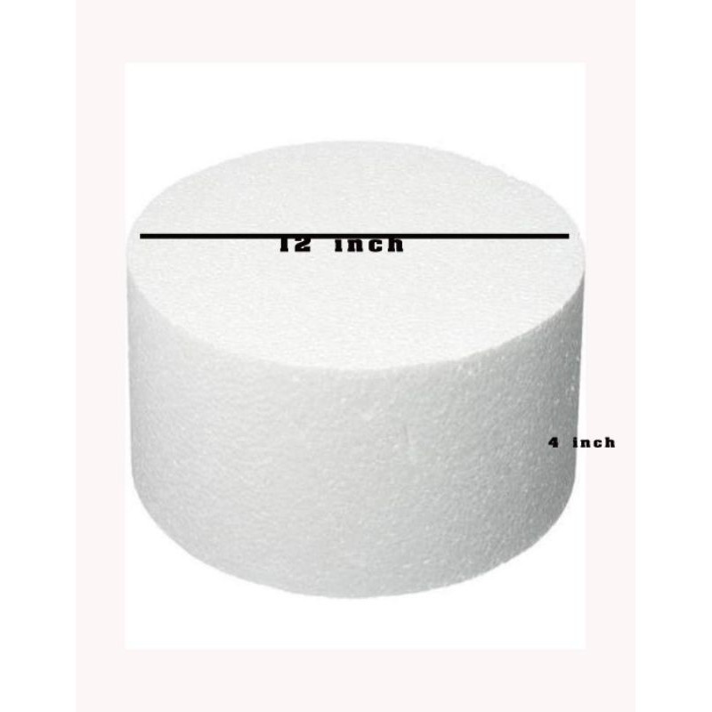 Styro Dummy Cake (Styrofoam) 12x4" Round Shopee Philippines