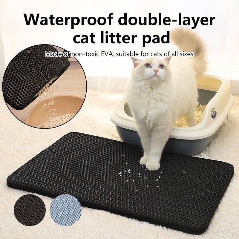 Cat Litter Pad Waterproof Cat Litter Trapper Mat EVA Double Layer Cat