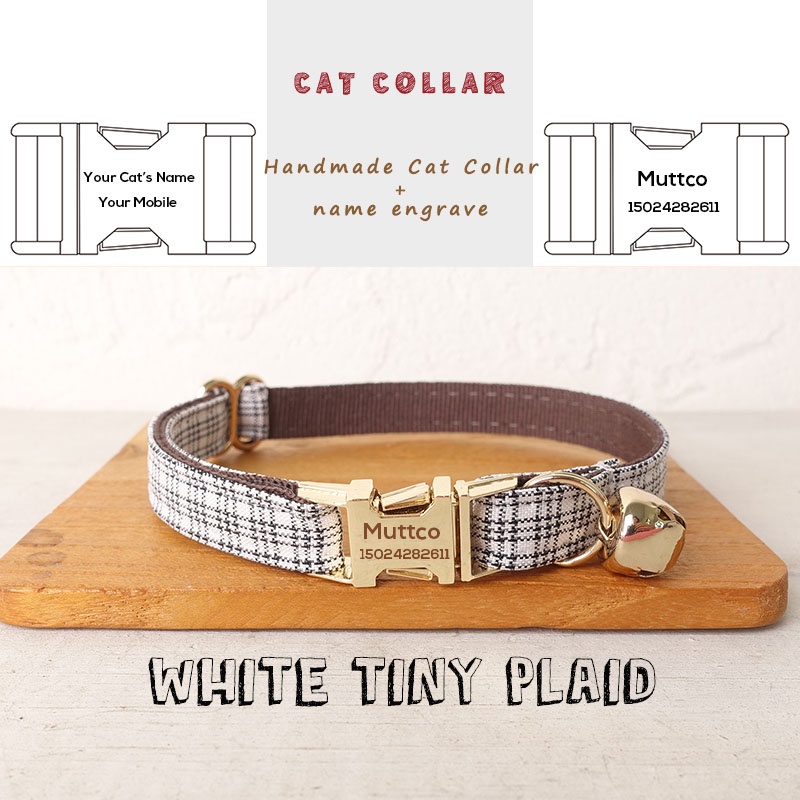 Customized cat collar lettering adjustable cat collar cat supplies anti
