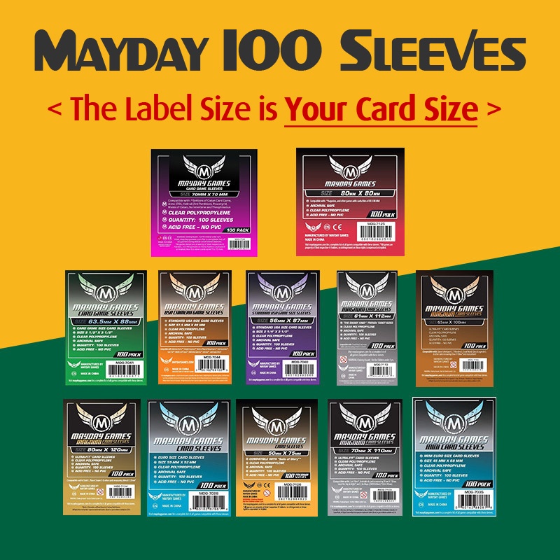 100 Sleeves) MAYDAY Card Game Board Game Protective Sleeve MUNCHKIN MTG |  Shopee Philippines