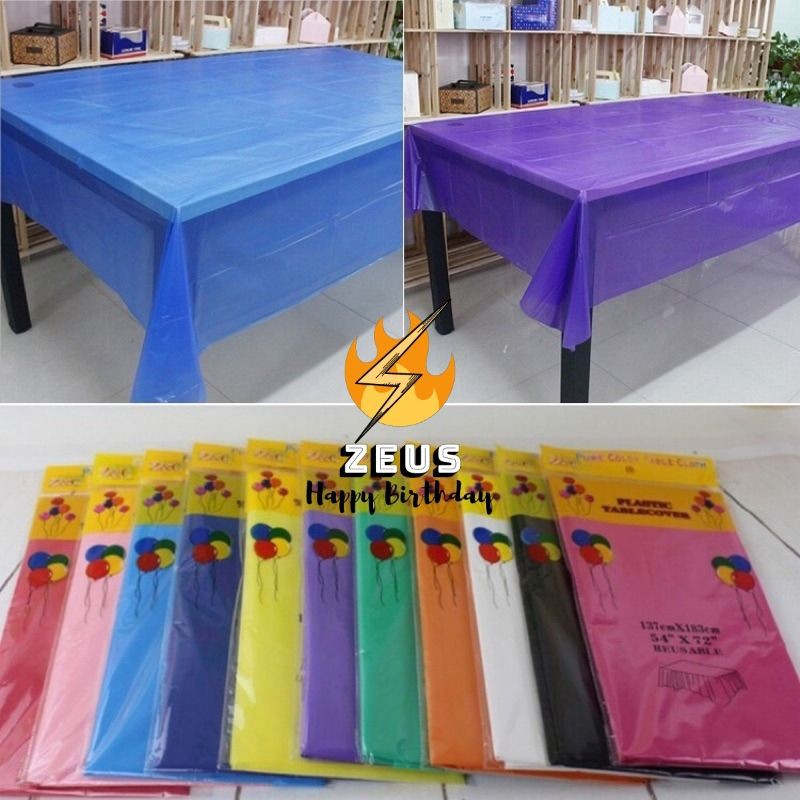 Disposable Table cover Plastic tableware 137x183cm solid color table