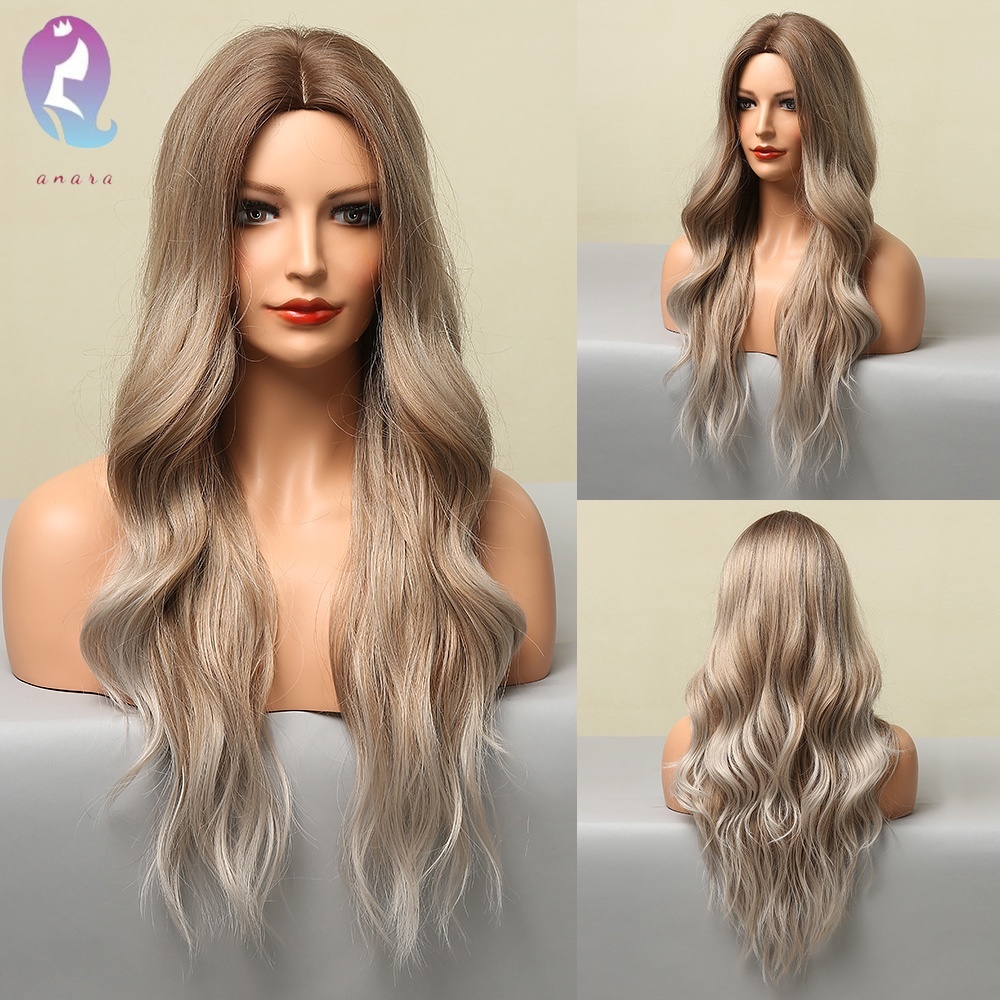 Women's Wigs Long Curly Hair Wigs Light Blonde Wigs Long Natural Waves