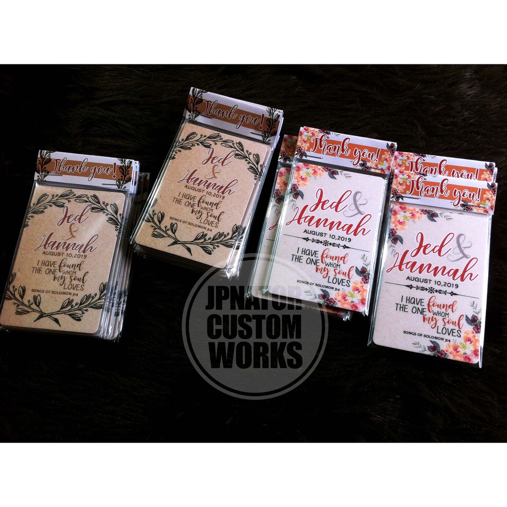 Rustic Wedding Ref (ATM Size) for Souvenirs/Giveaway Shopee