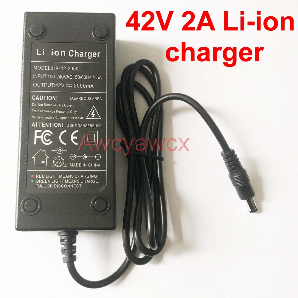 36V battery charger 42V 2A 2000mA Input 100-240 VAC Lithium Li-ion For ...