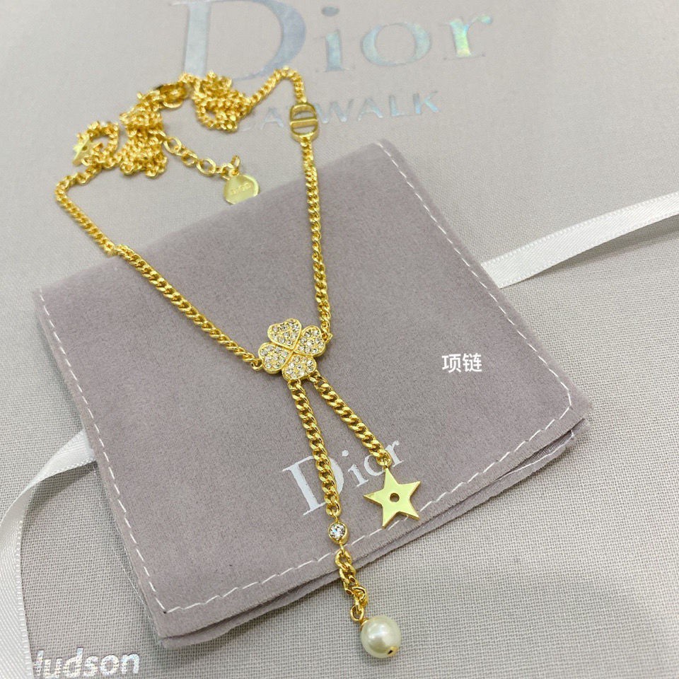 K-7 DIOR four-leaf clover XINGX tassel necklace bracelet for women