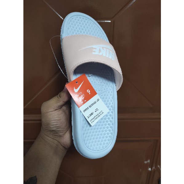 NIKE BENASSI JDI WOMENS HYDROGEN BLUE WHITE Shopee Philippines