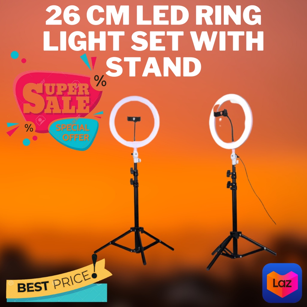 Sa stock Mabilis na paghahatid26 CM LED RING LIGHT SET WITH STAND LED